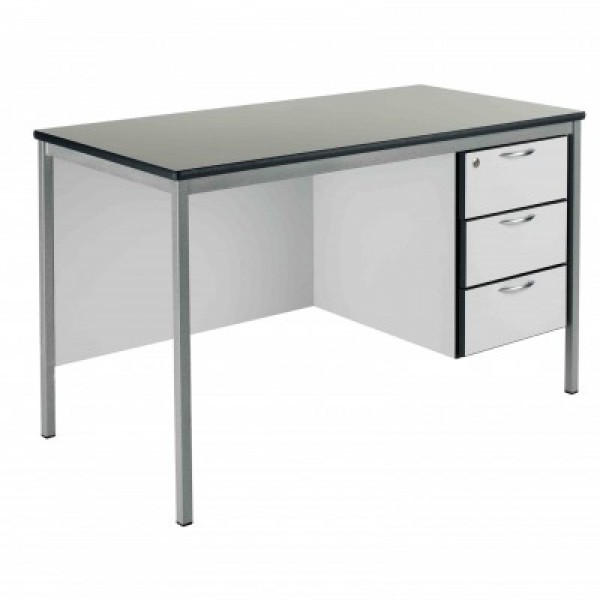 MT Fully Welded Teachers Desk Standard MDF Edge - Grey
