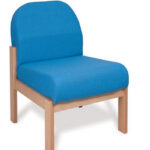 Deluxe Wooding Easy Seating for Waiting Area | Custom Upholstered