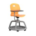 Arc Teaching / Learning Swivel Chairs with Writing Tablet - Orange