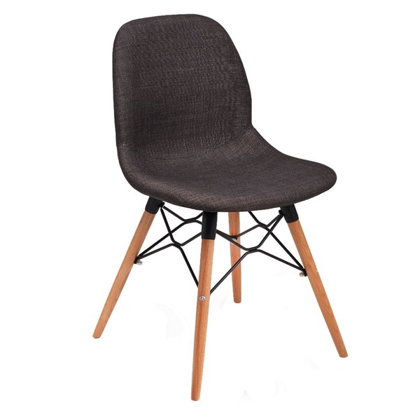 Shoreditch Beech Leg Chairs -Grey Fabric