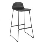 Copenhagen High Stools (750) - Black Frame -Black seat