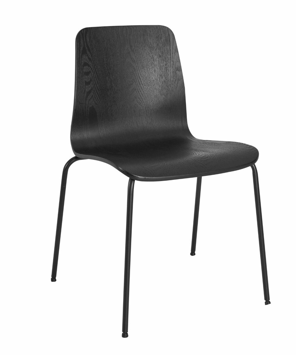 Copenhagen Student Housing Chairs – Black Frame / Lacquered Ash or Black Seat