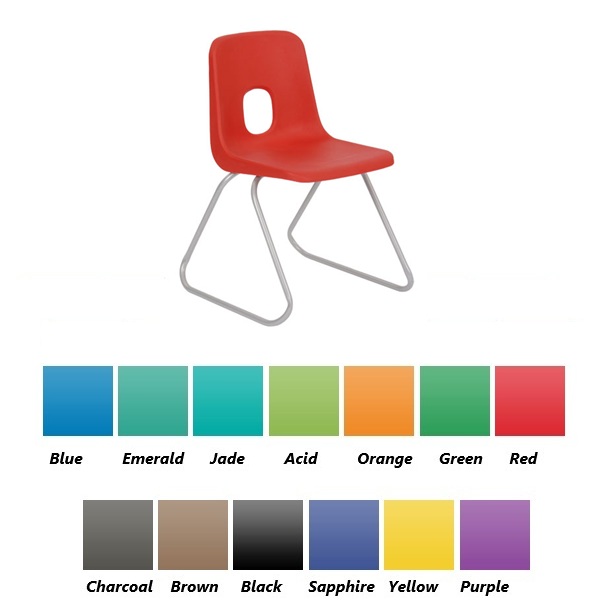 E Series Skid Base Student Chairs - See Colours - Image 4