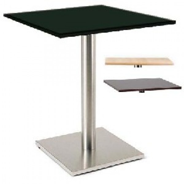 Luxor Brushed Steel Pedestal Breakout Tables - See Colours & Sizes