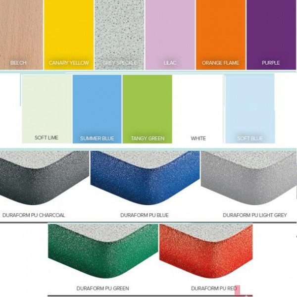 MT Tilt Top Tables - Hard Wearing Duraform Edge - Laminate and Edge Colours