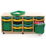 4 Bay Mobile Tray Storage Unit