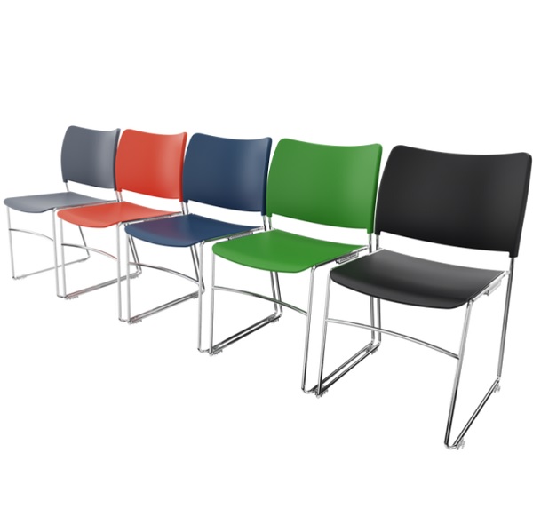 Z-Lite High Density Stackable Conference Chairs - Blue, Green, Black, Red, Grey