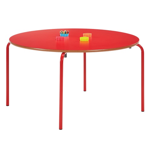 MT Pen Pot School Nursery Tables - MDF Edge - Red