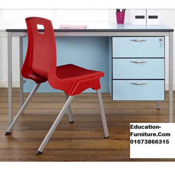 MT Crush Bent Teacher's Desk - Most Durable Duraform Edge with Chair