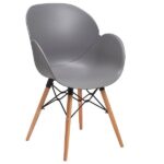 Shoreditch Beech Leg Arm Chair - Grey