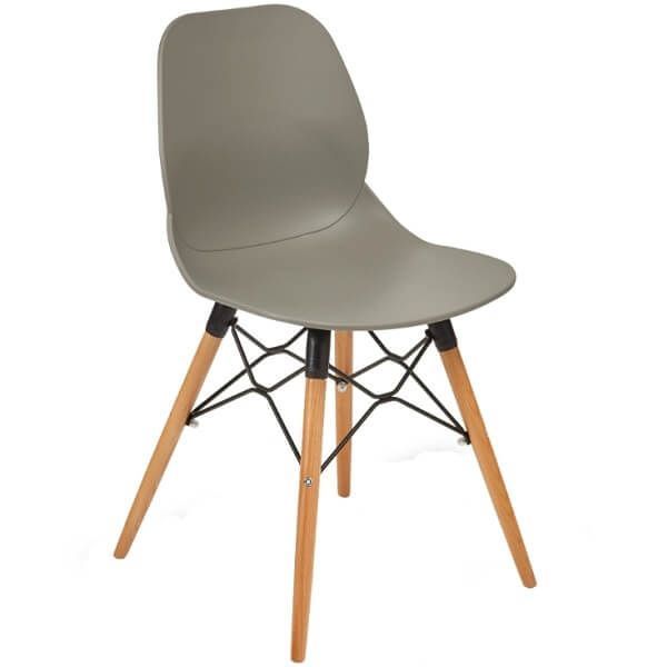 Shoreditch Beech Leg Chairs -Grey