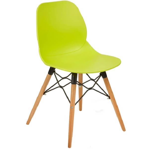 Shoreditch Beech Leg Chairs -Lime