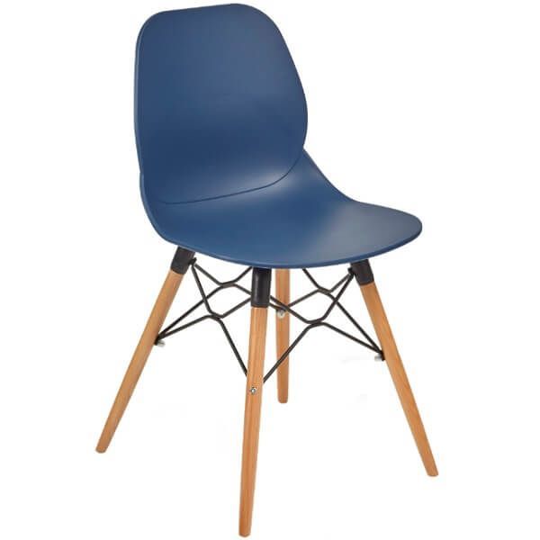 Shoreditch Beech Leg Chairs -Navy