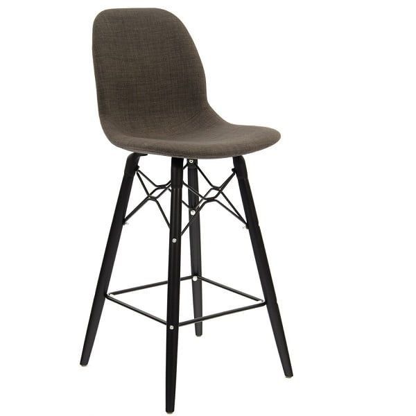 Shoreditch High Stools - Grey Fabric