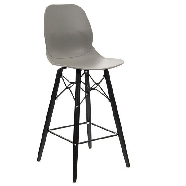 Shoreditch Student Breakout Area High Stools with Black Wood Legs - See Colours