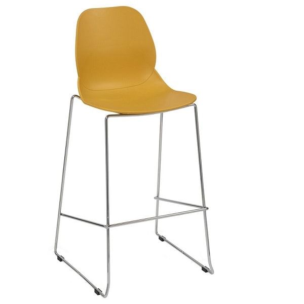 Shoreditch Stackable High Stools - Mustard