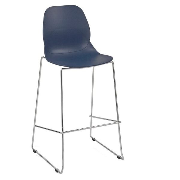 Shoreditch Stackable High Stools - Navy