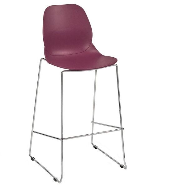 Shoreditch Stackable High Stools - Plum