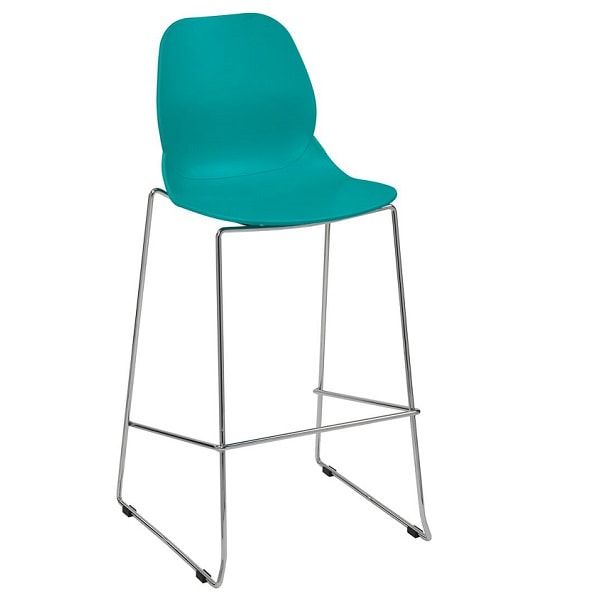 Shoreditch Stackable High Stools - Turquoise