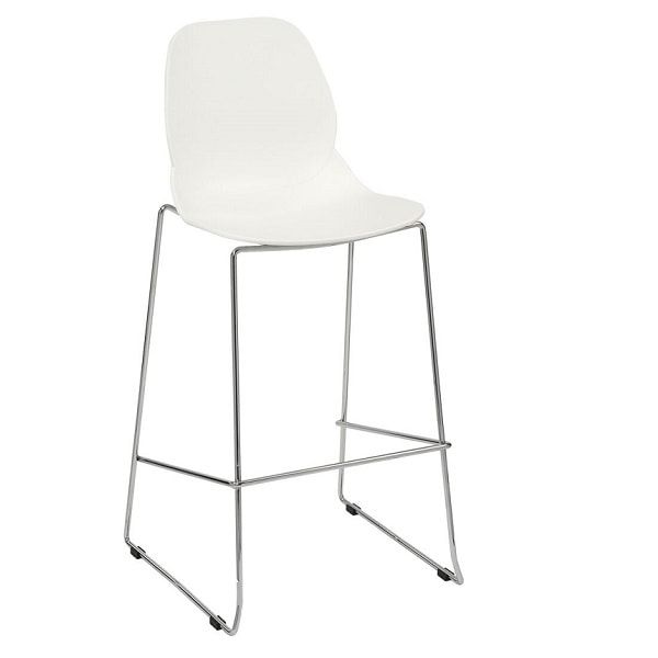 Shoreditch Stackable High Stools - White