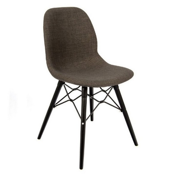 Shoreditch Black Wood Leg Chairs - Upholstered