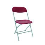 S-Lite Low Cost Straight Back Folding Chairs - Red / Charcoal / Blue