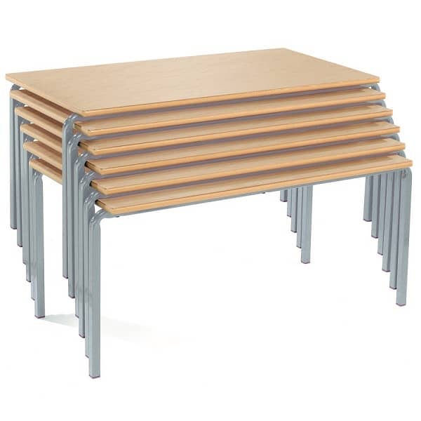 MT Crushed Bent Student Tables - Rectangular Top