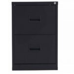 Talos Steel 2 Drawer Filing Cabinet - Black