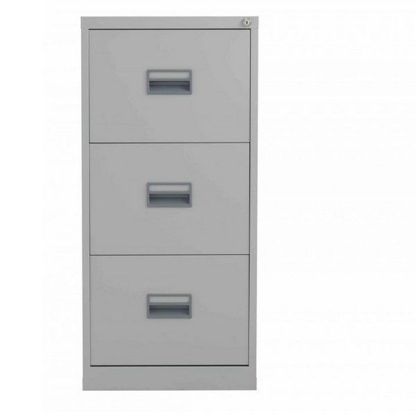 Talos Steel 3 Drawer Filing Cabinet - Grey