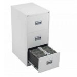 Talos Steel 3 Drawer Filing Cabinet - White