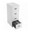 Talos Steel 4 Drawer Filing Cabinet - White