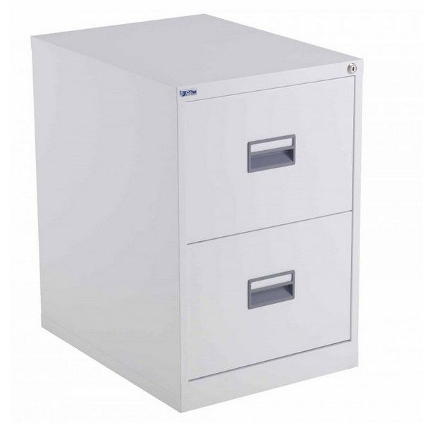 Talos Steel 2 Drawer Filing Cabinet - White