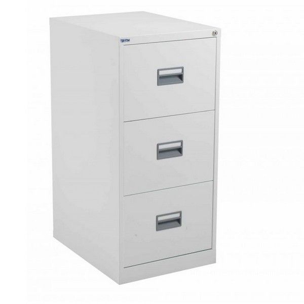 Talos Steel 3 Drawer Filing Cabinet - White