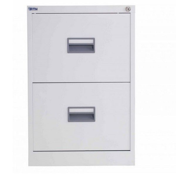 Talos Steel 2 Drawer Filing Cabinet - White