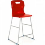 Titan Floor Protecting Classroom High Chairs - Red