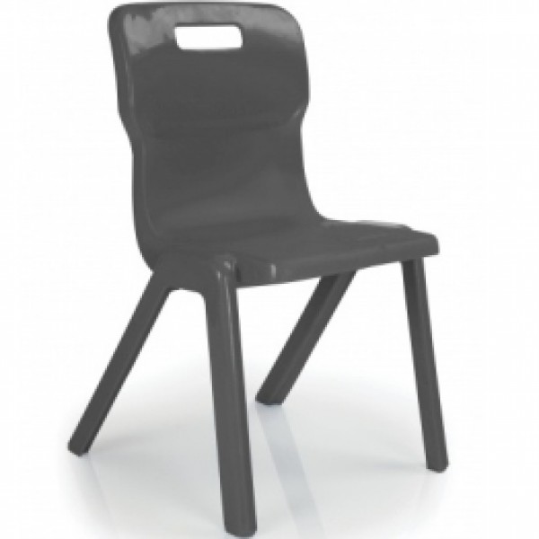 Titan One Piece Classroom Chairs Size 5 & 6 - Charcoal