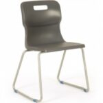 Titan Skid Base Classroom Chairs - Charcoal