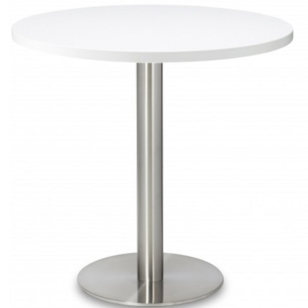 Brushed Steel Pedestal Breakout Tables