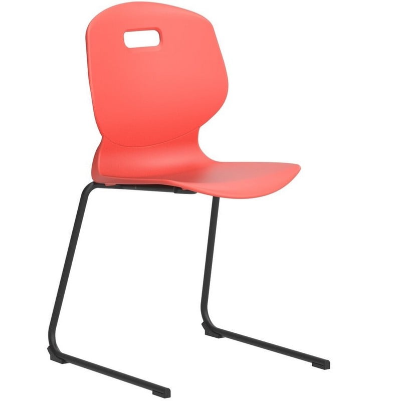 Arc Reverse Cantilever Chair - Coral