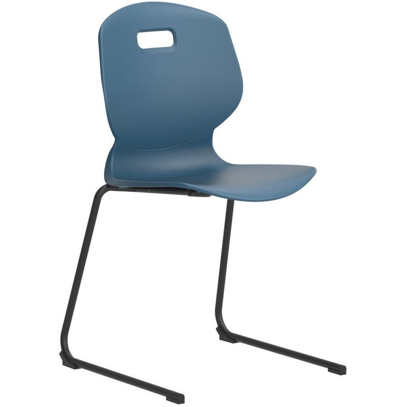 Arc Reverse Cantilever Chair - Steel Blue