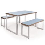 School Dining Table & Benches Set