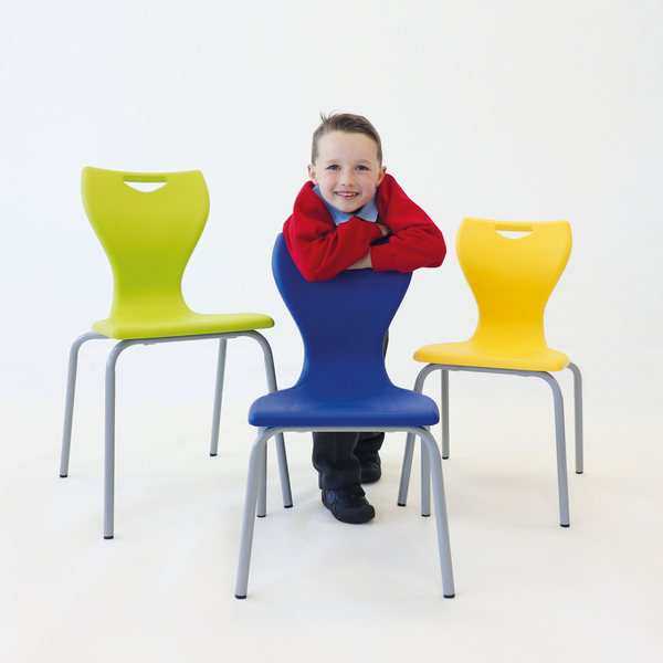 EN10 - Classic 4 Leg Classroom Chairs - Lime Green, Blue, Yellow