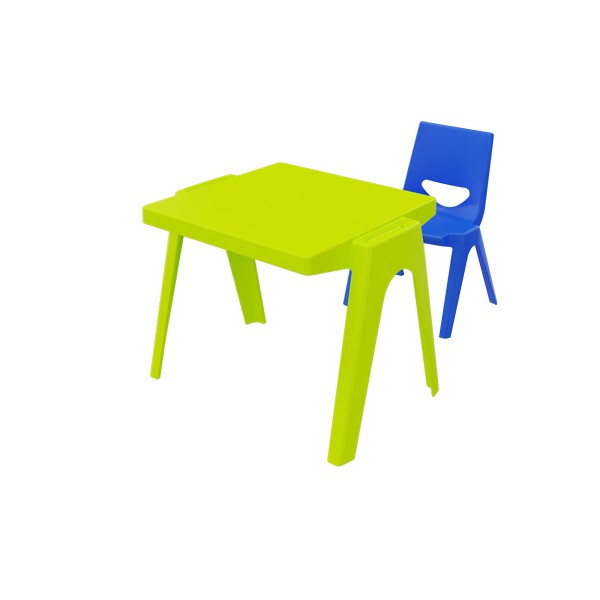 EN Core In / Outdoor Stacking Classroom Table lime green