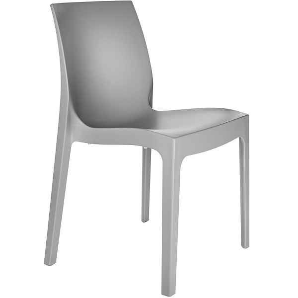 Strata Stackable Poly Chairs - Outdoor / Indoor - Grey