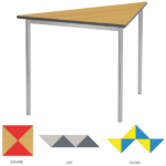 Triangle Tables - Modular & Stackable Flexible Collaborative Classroom Seating