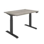 Office Rectangular Dual Motor Sit to Stand Desk (FSC) in Beech, White, Grey Oak, Oak
