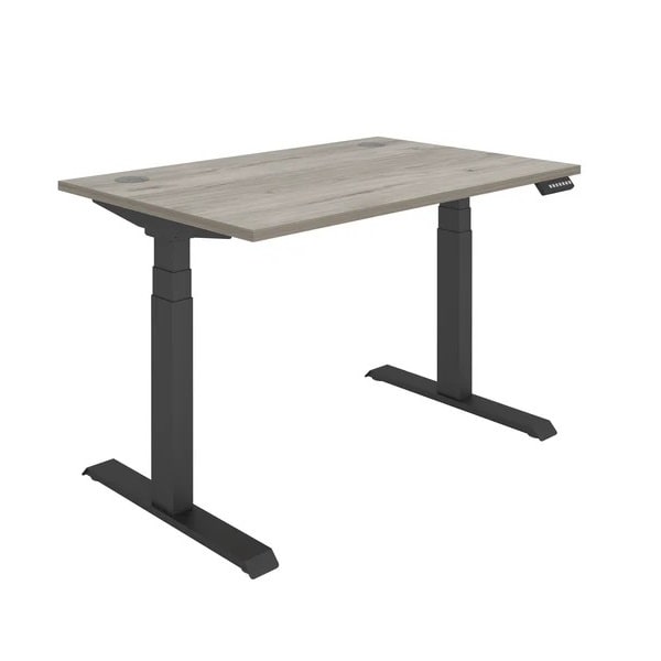 Office Rectangular Dual Motor Sit to Stand Desk (FSC) in Beech, White, Grey Oak, Oak