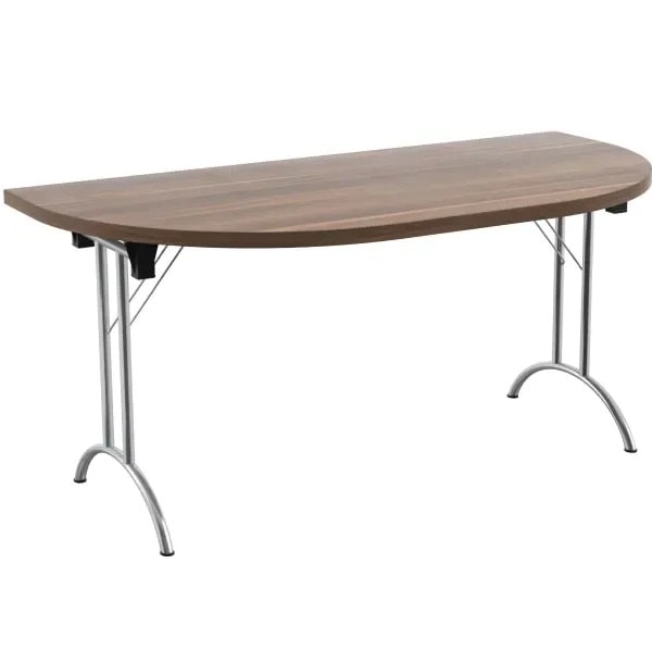 Union Semicircular Folding Table - Beech, White, Grey Oak, Nova Oak - 1600x800mm