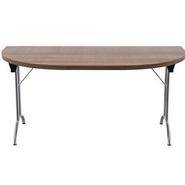TC One Union Folding D-End Top Table - 1600 x 800mm - Front