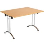 Union Rectangular Folding Tables in Beech, White, Grey Oak, Nova Oak